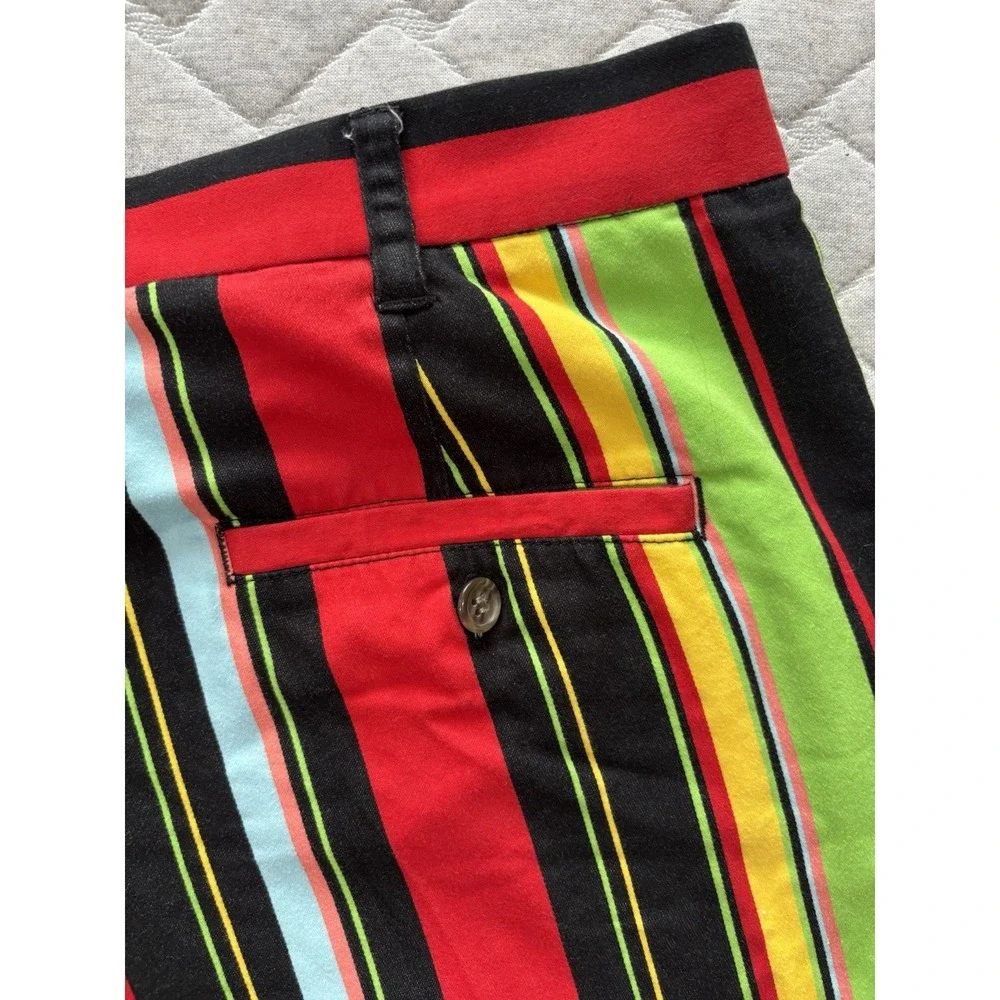 Loudmouth Shorts Mens 34 Multicolor Golf Striped Chino Loud Colorful Stretch‎